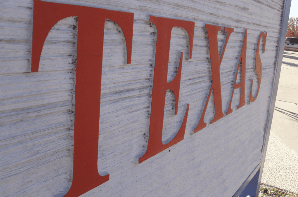 wooden texas sign