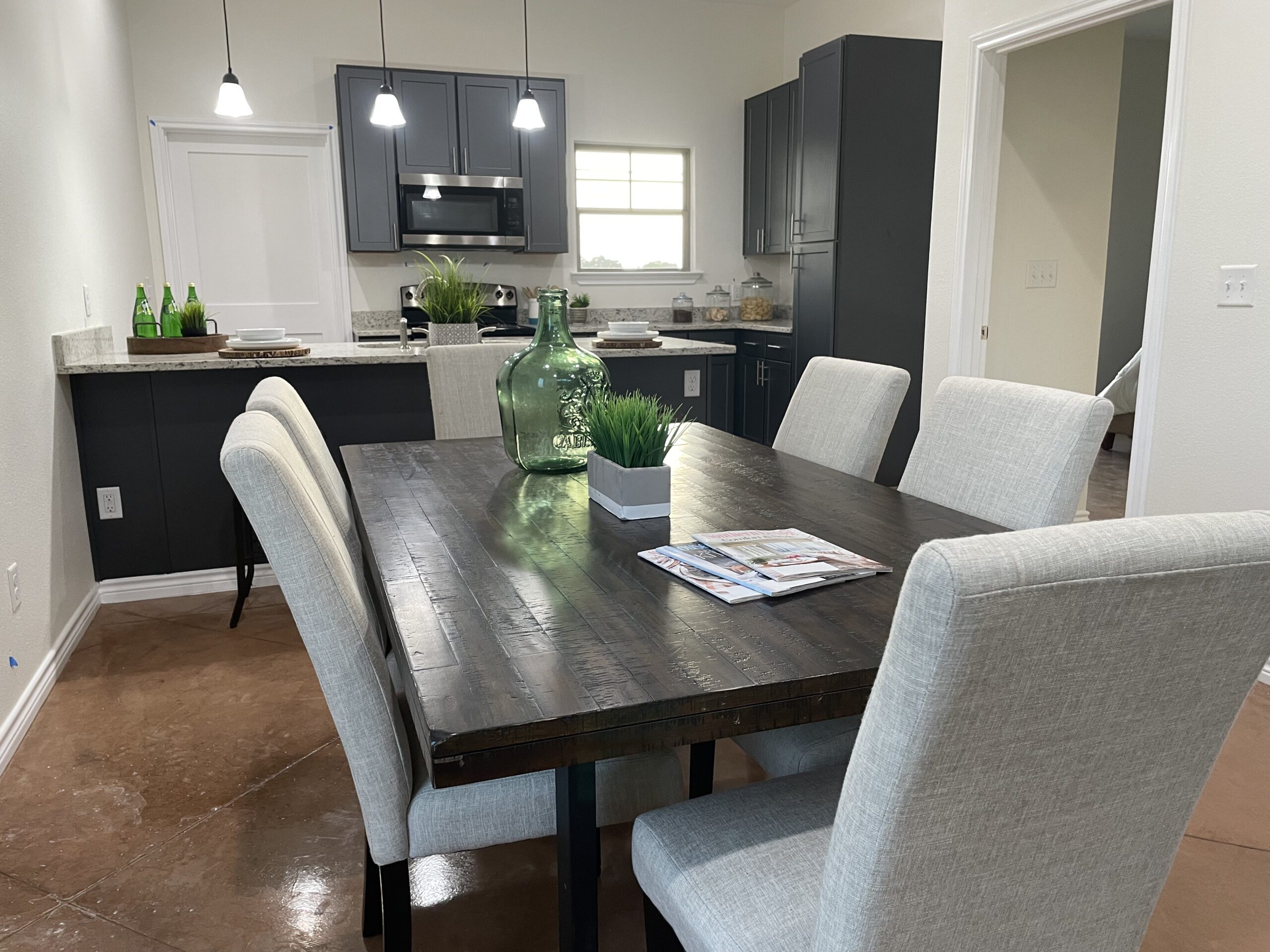 the cloisters of west tawakoni townhome kitchen and dining